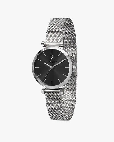 Serene Black Silver Mesh