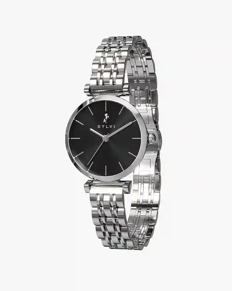 Serene Jet Black Silver Steel