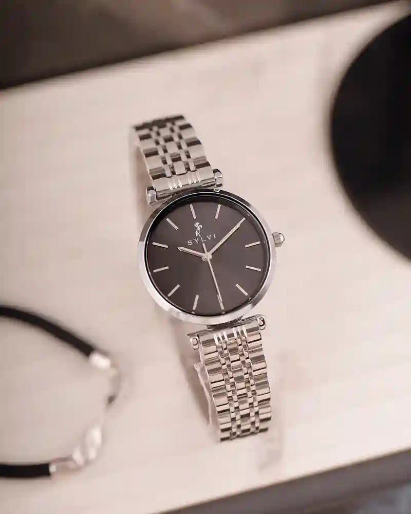 Serene Jet Black Silver Steel