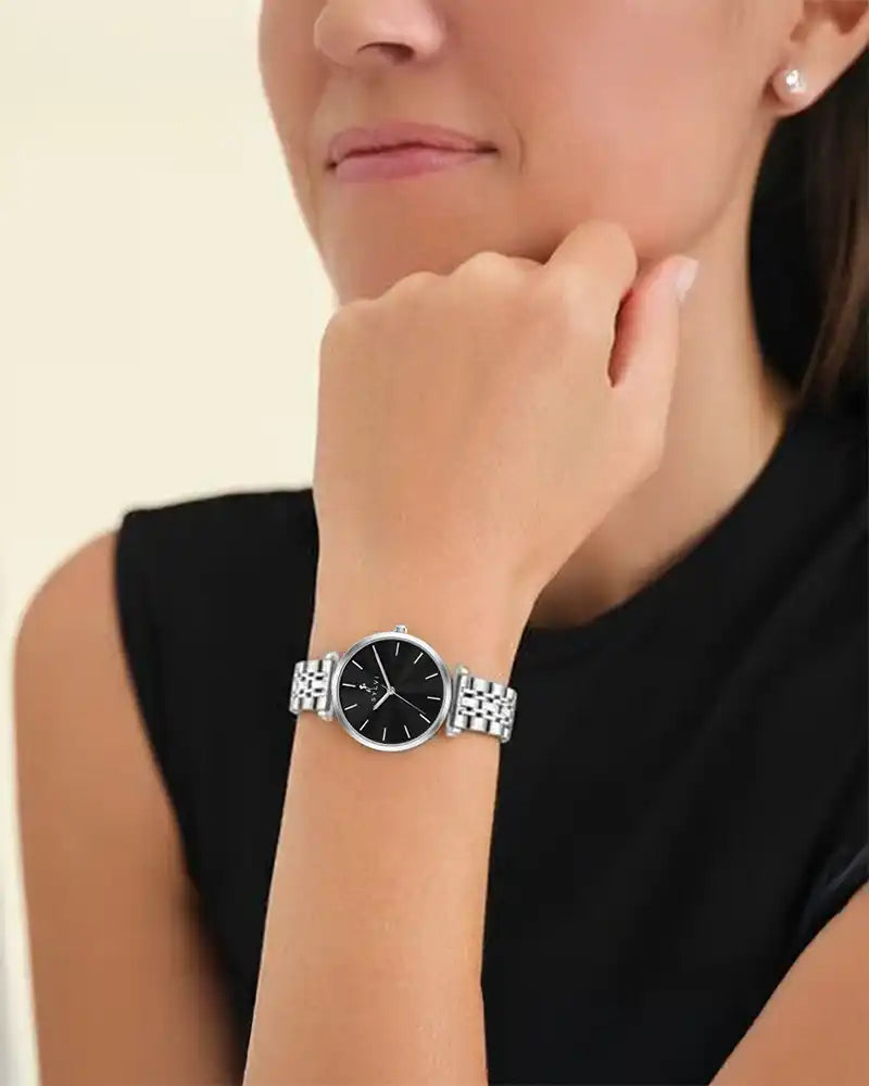 Serene Jet Black Silver Steel