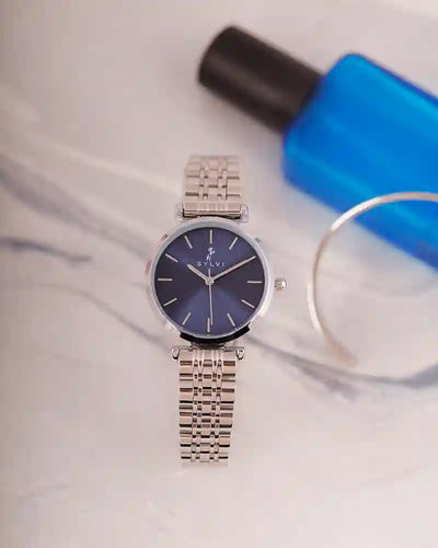 Serene Lavish Blue Silver Steel