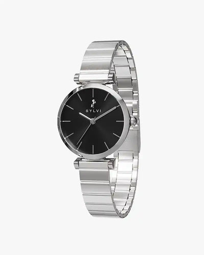 Serene Black Silver Link