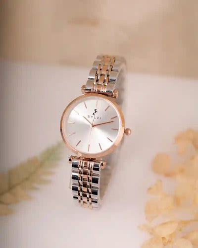 Serene Silver Rosegold Steel