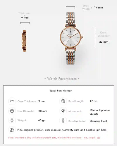 Serene Silver Rosegold Steel