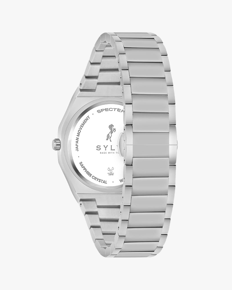 Sylvi Specter Grey-Silver Premium Analog Watch for Men