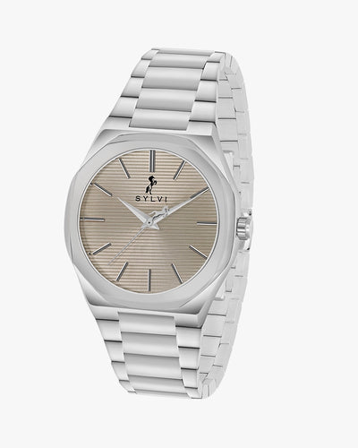 Sylvi Specter Grey-Silver Premium Analog Watch for Men