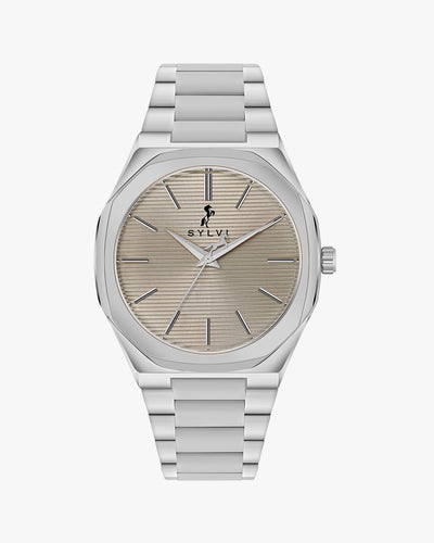 Sylvi Specter Grey-Silver Premium Analog Watch for Men