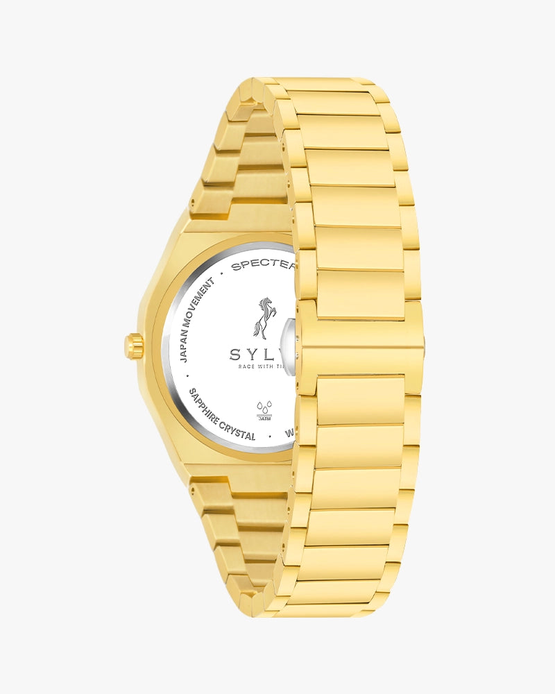 Sylvi Specter White-Gold-Gold Premium Analog Watch for Men