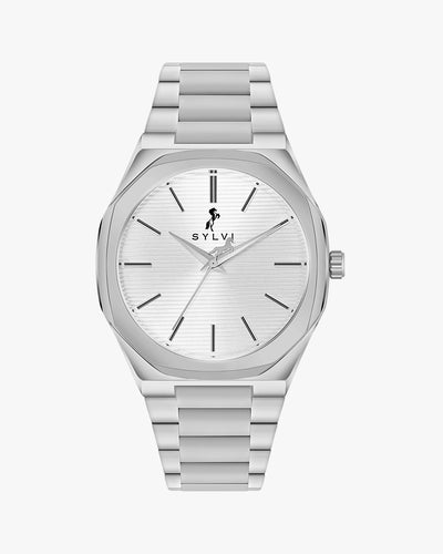 Sylvi Specter White-Silver Premium Analog Watch for Men