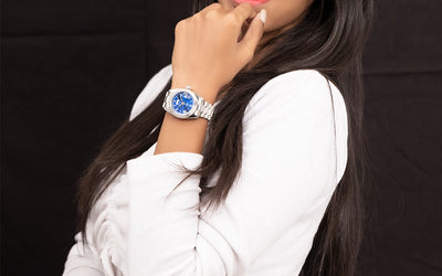 Sylvi Starboard Solid Blue Color Women's Watch Model Image