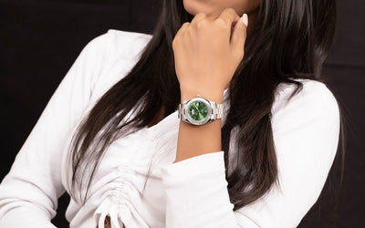 Sylvi Starboard Solid Green Women's Watch Model Image