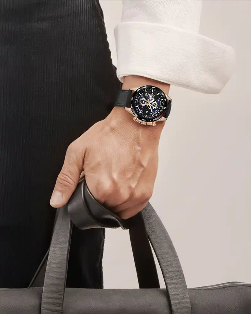 Timegrapher Rose Gold Leather