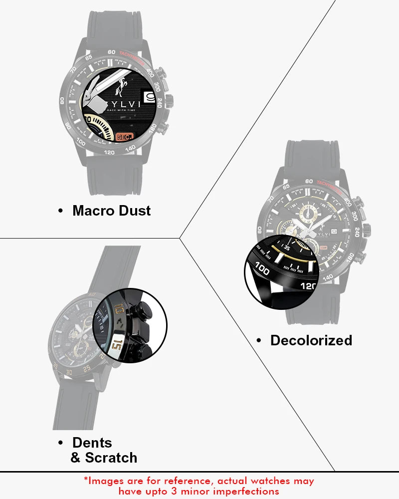 Certified Imperfect Timegrapher Gold Black Leather