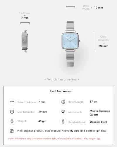 Timeora Ice Blue Silver