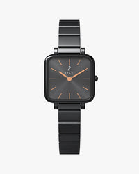 Black watch with a square dial