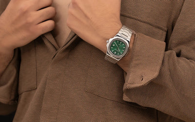 Green dial watch with silver accents Sylvi Urbane Explore Now