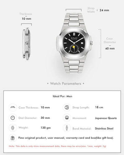 Urbane Moon Black Silver