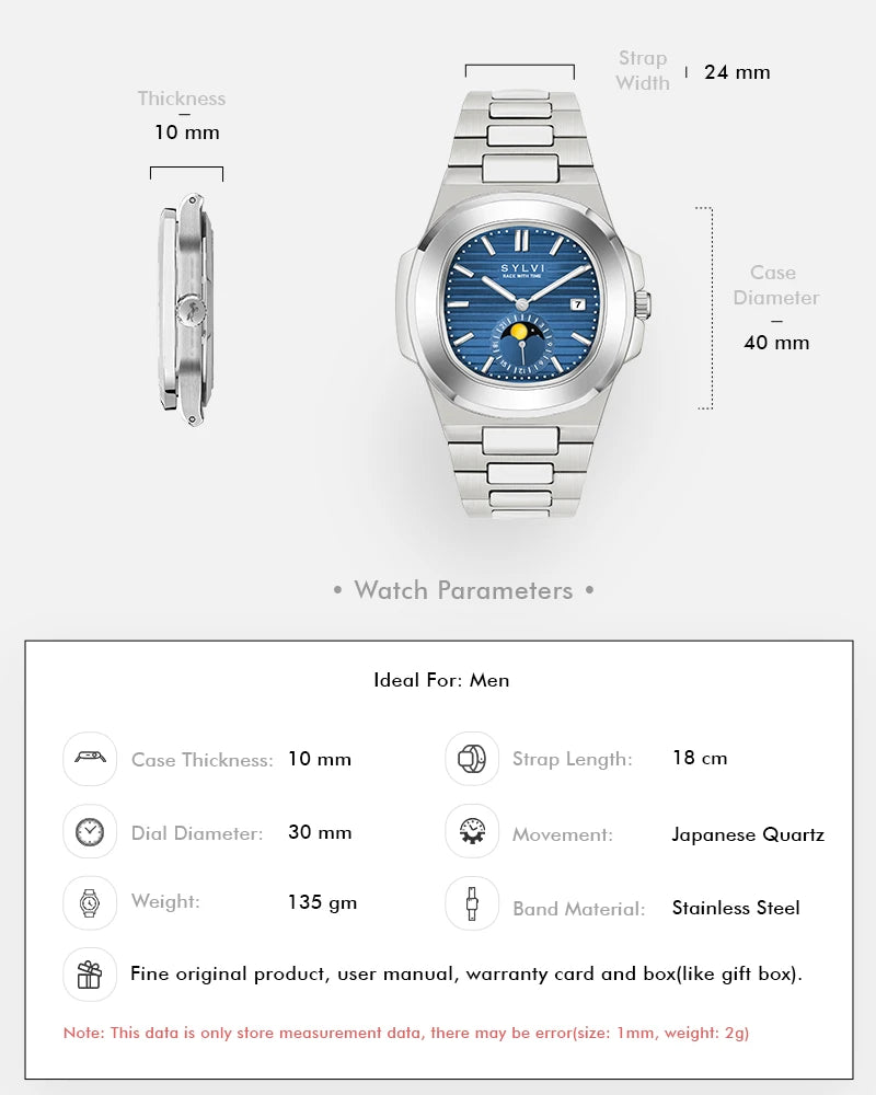 Urbane Moon Blue Silver