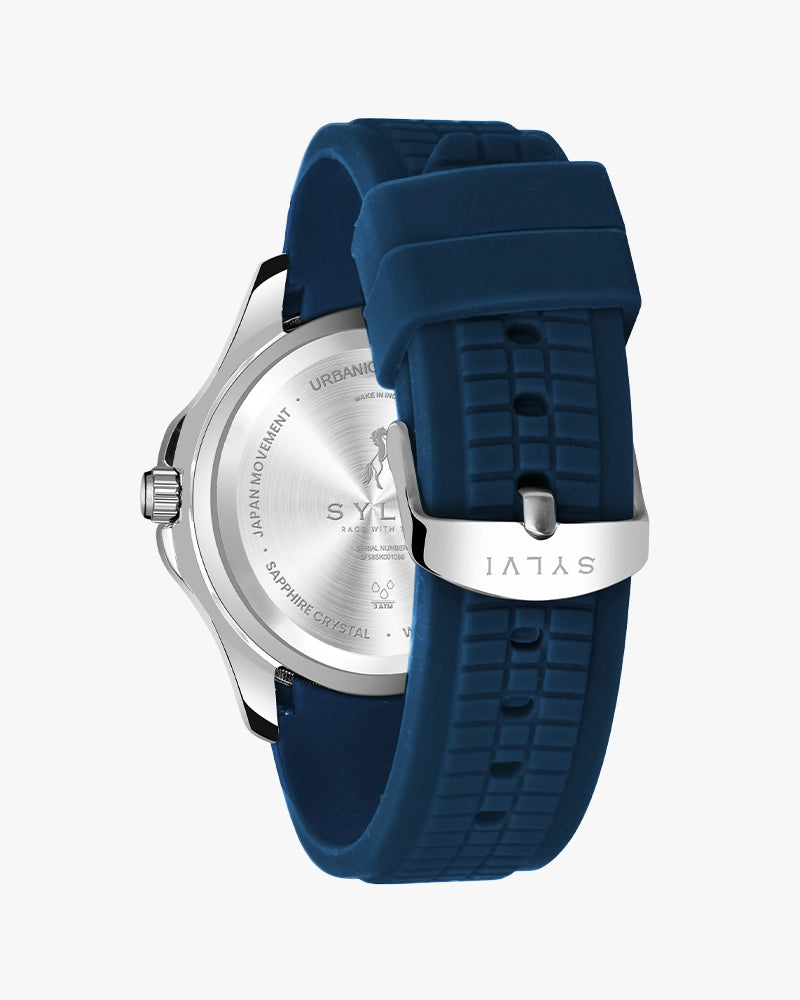 Certified Imperfect Urbanic Blue Silver Silicone