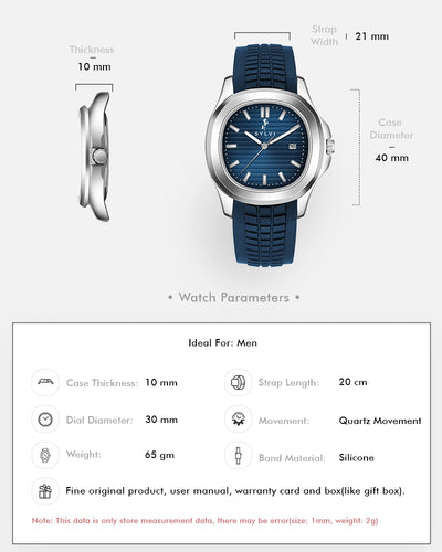 Certified Imperfect Urbanic Blue Silver Silicone