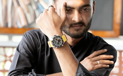 Sylvi Velocity yellow nylon strap watch model for men Explore Now