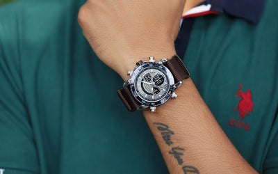 Sylvi Velocity coffee nylon watch with size model Explore Now