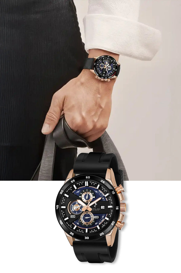 Timegrapher Rose Gold Leather