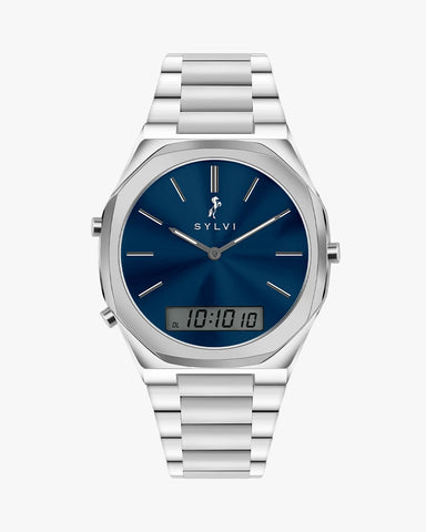 TimeShift Blue Silver Steel