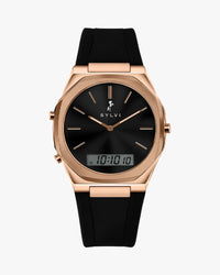 TimeShift rosegold silicone main watch image premium men wrist watch India