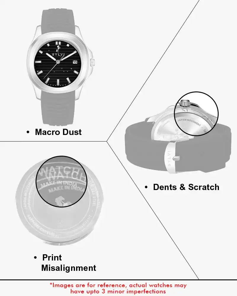 Certified Imperfect Urbanic Black Silver Silicone