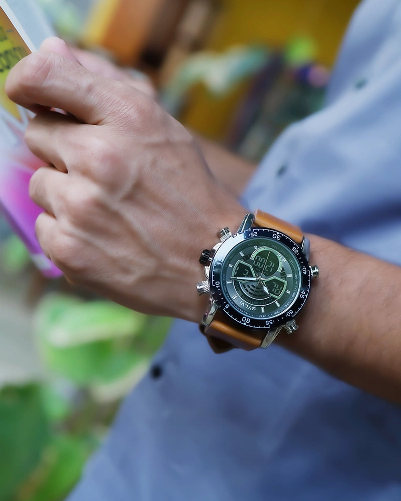 Sylvi Analog Digital Sports Multi-Functional Dual Time Black Watch for Men  & Boys | Watch for Men Under 1000 | Waterproof Sports Men's Watch Frist Z  Black : Amazon.in: Fashion