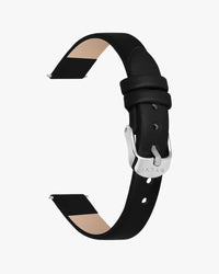 Sylvi 10mm black leather watch strap – product view 3