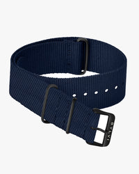 Sylvi 24mm navy blue nylon watch strap – product view