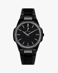Sylvi Blade Crystal All Black Steel watch for men India