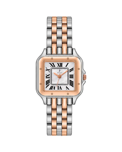 Sylvi Aria White Rosegold Silver Steel Analog watch for men India