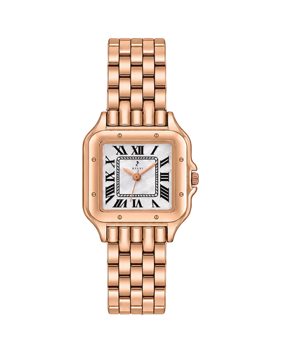 Sylvi Aria White Rosegold Steel Analog watch for men India