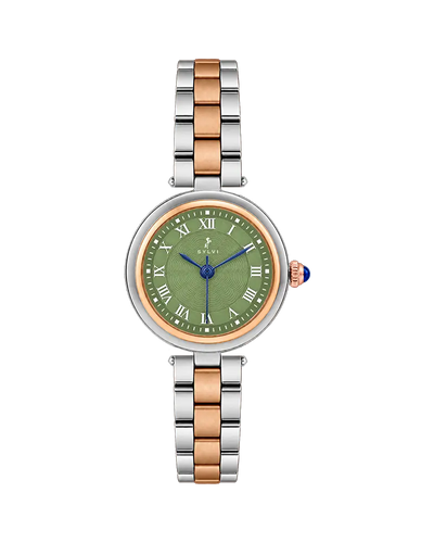Sylvi Aura Green Rosegold Silver Steel Analog watch for men India