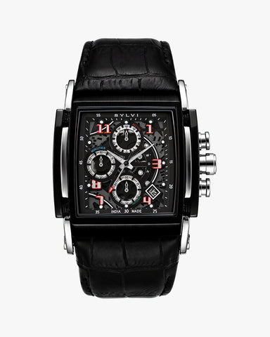 Dominator Skeleton Dial Black Leather