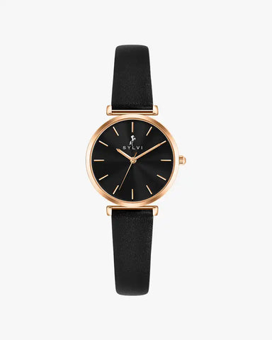 Serene Black Rose Black Leather