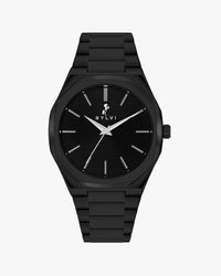 Sylvi Specter black dial men's analog watch with stainless steel strap – specifications