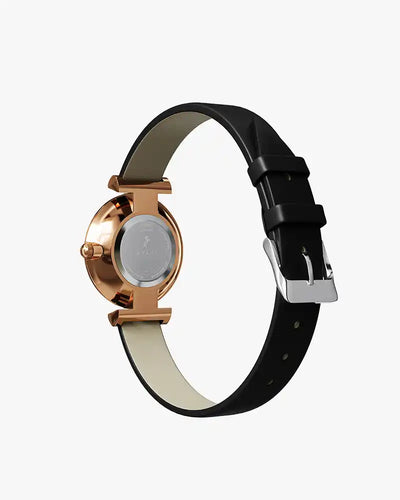 Serene Black Rose Black Leather