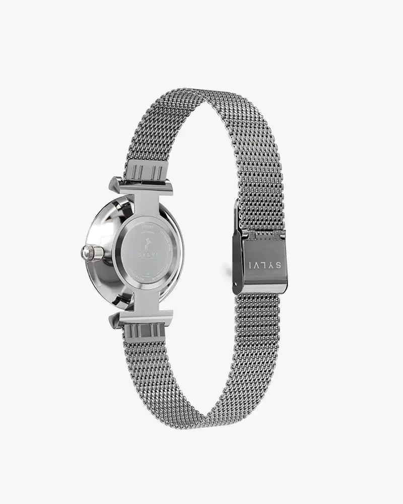 Serene Lavish Blue Silver Mesh