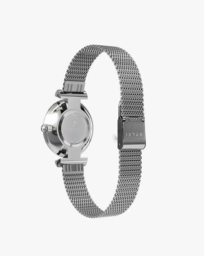 Serene Lavish Blue Silver Mesh