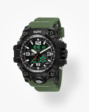 Buy Green Belt Black Dial Watch for Men - Sylvi 