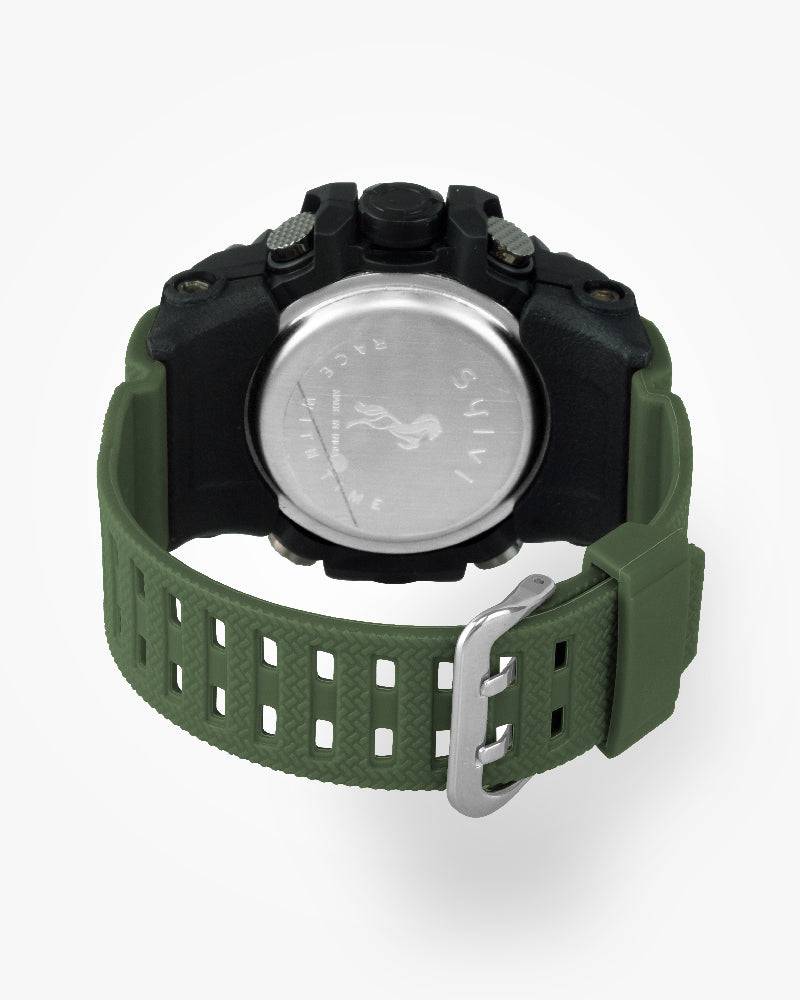 Buy Green belt leather strap Watch for Men - Sylvi 