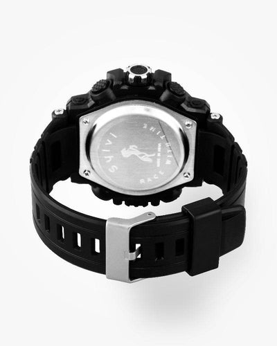 Black Strap Sports Analog Digital Wrist Watch for Men - Sylvi 