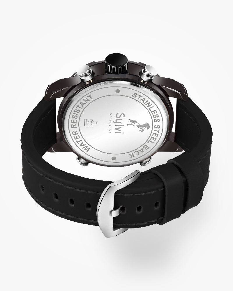 Buy Sylvi Analog Black Dial Silver Strap Watch For Men Online at Best  Prices in India - JioMart.